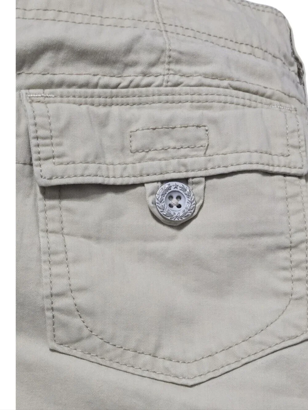 Levi's Utility Mid Rise Pockets Nuetral Lightweight Summer Size 4